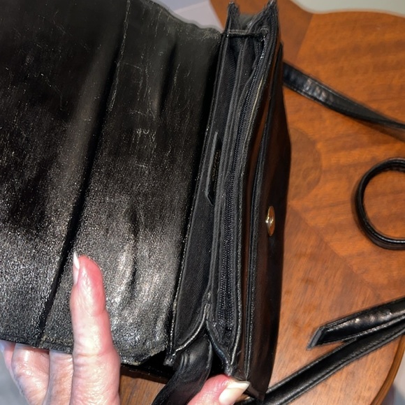 Coletta  Crossbody bag  shoulder bag  Black Genuine leather  With wallet/mirror - Picture 11 of 15